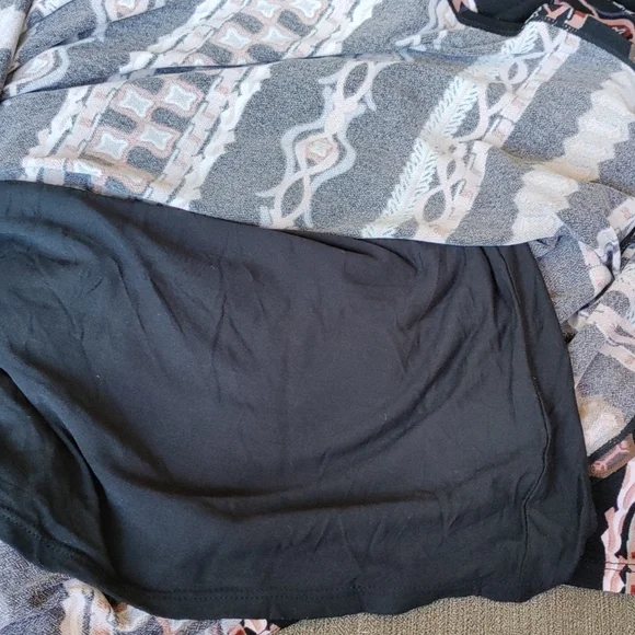 Free People Stella Knit Mock Neck Printed Long Sleeve Mini Dress Size M - Picture 8 of 9